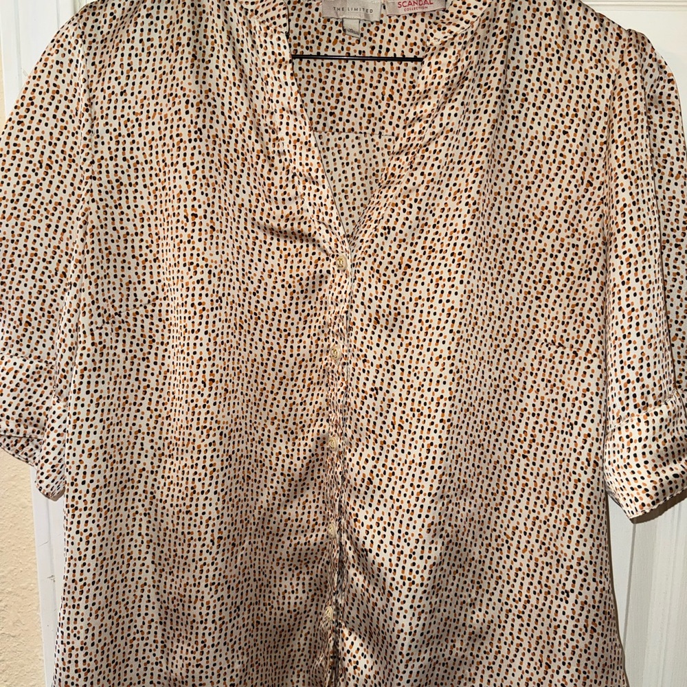 The Limited Beige Spotted Blouse from the Scandal Collection